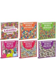 Resim Yetişkinler İçin Boyama Seti-6 Kitap Takım- Dokuz Yayınları 