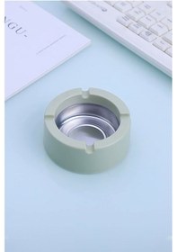 Resim 25 Adet Çelik 9 Cm Yeşil Kafe Restaurant Lokanta Yuvarlak Kül Tablası Küllük 