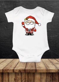 Resim irembaby Yılbaşı Koleksiyonu Unisex Bebek Baskılı %100 Pamuklu Çıtçıtlı Body Zıbın 