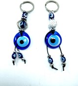 Resim Ennea Art Cam Nazar Boncuğu Anahtarlık/araba Dikiz Ayna Süsü El Yapımı Dekoratif Hediyelik Eşya Seti 