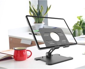 Resim Orret Home Katlanabilir Plastik Tablet Tutucu, Masa Üstü Tablet Standı, Ayarlanabilir Açı ve Yükseklik Özellikleriyle, Taşınabilir ve Hafif, Her Boyutta Tablet İçin Uygun 