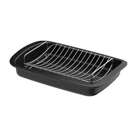 Resim Berghoff Leo Graphite Çıkarılabilir Raflı Yapışmaz Izgara Güveç 42 x 28 cm 