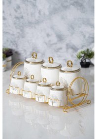 Resim Acar Master Magic 8 Parça Baharat Seti Beyaz - Altın 