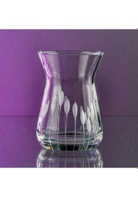 Resim Decocia Herdem 6lı Çay Bardağı 132 cc Vega Desenli Şeffaf 