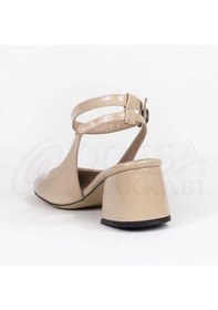 Resim Mergenshoes Mf300 Ten Bilek Bantlı Kadın Topuklu Ayakkabı Ten 