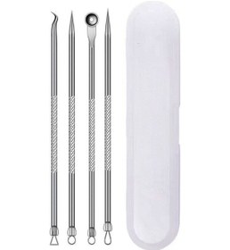 Resim Chavin Çelik Akne Sivilce ve Siyah Nokta Temizleme Aleti 4'lü 