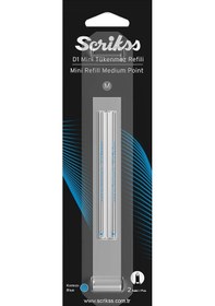 Resim Scrikss D1 Mini - Multi Tükenmezkalem Refil Mavi 2'li Blister 