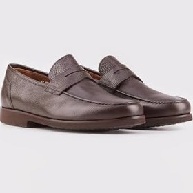 Resim Cabani Hakiki Deri Eva Taban Kahverengi Erkek Günlük Ayakkabı 