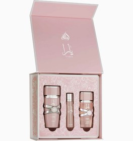 Resim Yara Gift Set Tatlı Çiçeksi EDP 100 ml Kadın Parfüm-12 ml Mini Parfüm-Hair Mist Hediye Seti - 3'lü 