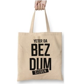 Resim Toyaso Karadeniz Yeterda Bezdum Beyaz Bez Çanta Uzun Saplı Alışveriş Çantası Plaj Çantası Beyaz 
