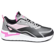 Resim Jump 27770 Siyah - Gri - Pembe Kadın Günlük Kışlık Rahat Yürüyüş Sneaker Spor Ayakkabı 