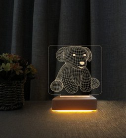 Resim Vipyol Köpekçik 3d Led Masa Lambası Doğum Günü Hediyesi Lamba 
