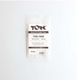 Resim Tork Beyaz Kablo Bağı 2.5X100 