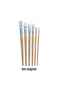 Resim Fanart 310 Serisi Beyaz Sentetik Yassı Fırça No: 4 