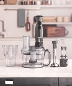 Resim teknotrust Çok Amaçlı Mutfak Robotu ve Blender Seti, Güçlü 2000 W, Gri Renk 