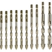 Resim Bueattuh 10PCS Yeni Dört Flüt Testere Dişi Eksantrik Matkap Biti Boyutu 5/6/8/10/10/12MM Ahşap Mermer Metal Cam Seramik Duvar Karoları B (Yurt Dışından) 
