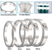 Resim Li 18650 Pil Nokta Kaynak için 2-10 Metre Cilalı Nikel Şerit - Dayanıklı Bakır/Nikel Levha, 3.5mm Genişlik, DIY & Profesyonel Pil Paketi Projeleri için İdeal 
