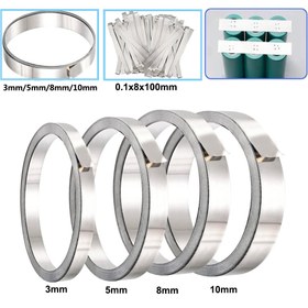 Resim Li 18650 Pil Nokta Kaynak için 2-10 Metre Cilalı Nikel Şerit - Dayanıklı Bakır/Nikel Levha, 3.5mm Genişlik, DIY & Profesyonel Pil Paketi Projeleri için İdeal 
