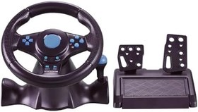 Resim Titreşimli 4in1 Oyun Direksiyon Seti, Bilgisayar/Xbox 360/PS3/PS2 Uyumlu, USB Bağlantılı, Pedal Dahil 