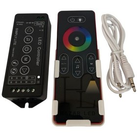 Resim 12-24 Volt 18 Amper Rgbw Touch Dokunmatik Led Kontrol Cihazı Ses Ve Müzik Kumandası 