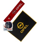 Resim TUSBA MARKET Opel Logolu Torpido Üstü Kaydırmaz Ped / Tampon Dili & Çeki Ipi 