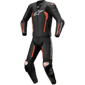 Resim Alpinestars Missile V2 2 Parça Deri Tulum Siyah Kırmızı 