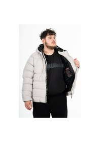 Resim Maraton Sportswear Büyük Beden Erkek Kapşonlu Uzun Kol Basic Taş Rengi Mont 21391-taş Rengi Taş 