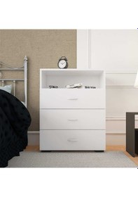 Resim Modilayn Deniz Geniş 3 Çekmeceli Şifonyer 