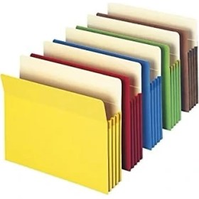Resim Daisy Store Dosya Cep, Düz Kesim Tab, 3-1/2 Inç Genişlik, Mektup Boyutu, Çeşitli Renkler, Kutu Başına 25 (73890) 