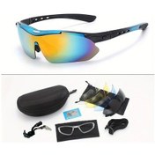 Resim Willowhaven Mavi Renk Yüksek Çözünürlüklü Outdoor Bisiklet Balıkçılık Beş Parça Gözlük Seti 