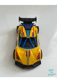 Resim Metal Çek Bırak Yarış Arabası 14x6 Cm Sarı Sarı 