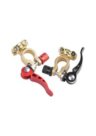 Resim Springsun Pirinç Pil Bağlantı Terminali - Hızlı Açma/kapama Özellikli - 6mm Kablo Uyumlu Çift Paket 