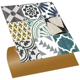 Resim Tink KENDİNDEN YAPIŞKANLI KARMA RETRO GRİ DESENLİ PVC KARO 30X30 CM 