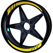 Resim Moto GP Reflektif Sarı İç Jant Şeridi Sticker Çınar Extreme 