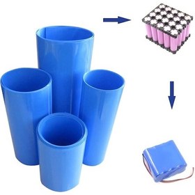 Resim 18650 Batarya Isıl Daral Pvc Kaplama ( Makaron - Shrink ) 400Mm - Mavi 