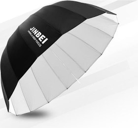 Resim JINBEI Deep Focus 130cm Siyah & Beyaz Şemsiye 