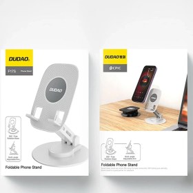 Resim F17s Masaüstü Telefon Tutucu Döner Tabanı Alüminyum Paslanmaz Çelik Katlanabilir Çok Renkli 