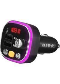 Resim Esmo Home SL-BT306 Çift USB 5V 3.1A Işıklı LED Ekran Tf Kartlı V5.0 Bluetooth Fm Transmitter 
