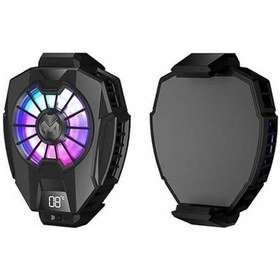 Resim Polham Rgb Led Işıklı Telefon Isı Göstergeli Telefon Soğutucu Fanı, Ultra Sessiz Soğutucu 