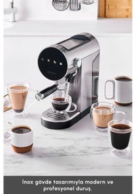 Resim Karaca Coffee Art Dijital 20 Bar Öğütülmüş Espresso, Cappuccino ve Kapsül Kahve Makinesi 