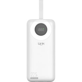 Resim Linktech P223 30000 Mah 22.5W LED Ekranlı Type-C + Lightning Sabit Kablolu Powerbank 