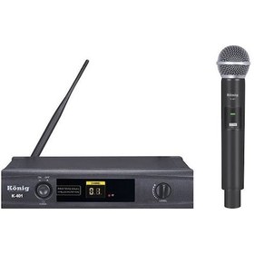 Resim König K-401 El Tek Kanal Uhf Telsiz Mikrofon 