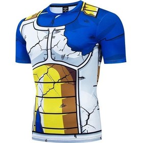 Resim Snapbuy2024 Yaz Erkek 3d Anime Baskılı Kısa Kollu Tişört Spor Giyimbej Bej 