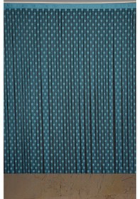 Resim Puanlı Model Turkuaz Renk İp Perde Hazır Düğmeleri Dikilmiş İp Perde 300 280 Cm Turkuaz 