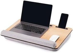 Resim Vigo Wood-LS024 Minderli Laptop Sehpası (Meşe) 