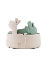 Resim Done By Deer - Lalee - 2'li Silikon Kase Seti - Bej/yeşil 