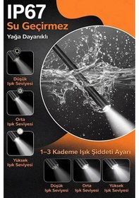 Resim Monitörlü Tek Kameralı 10 Mt Sert Kablo Yılan Endoskop Kamera 5,5 Mm 4.3 Inc Ekran Ip67 Su Geçirmez Led Işıklı 