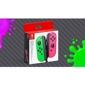 Resim Nintendo Switch Joy-Con Oyun Kolu 2 Li Joycon Neon Green Pink 