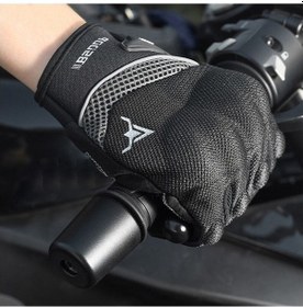 Resim Jinghong Bsddp Kaymaz Motosiklet Eldivenleri - Rahat Ve Nefes Alabilen, Rh-a0131 Model, Siyah Beyaz - Siyah - Kırmızı 