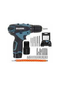 Resim Bulldozer 20 V 3 Ah Li-ion Çift Akülü Şarjlı Matkap Vidalama + 24 Parça Uç Setli 